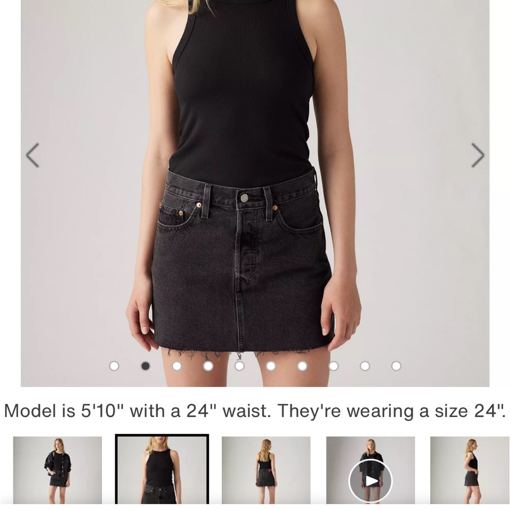 Levi’s black icon mini skirt